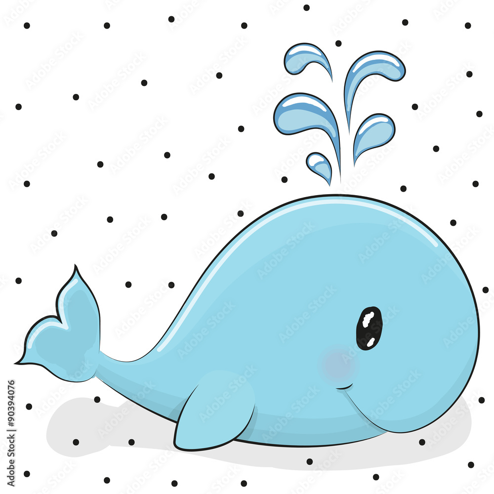 Naklejka premium Cartoon whale
