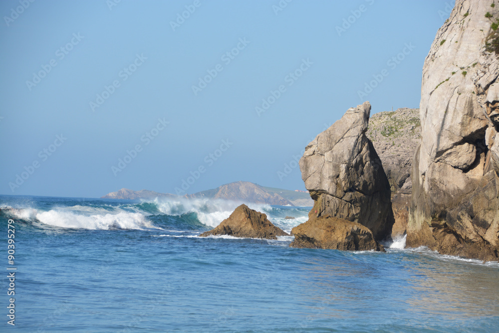 Fototapeta premium oleaje en la costa cantábrica