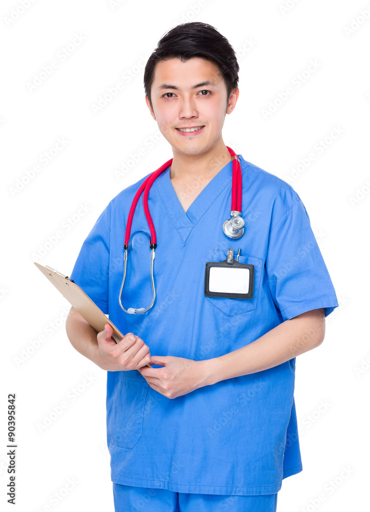 Doctor hold with file board Doctor hold with file board