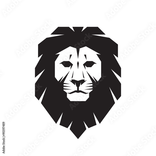 Fototapeta Naklejka Na Ścianę i Meble -  Lion head - vector sign concept illustration. Lion head logo. Wild lion head graphic illustration. Design element.