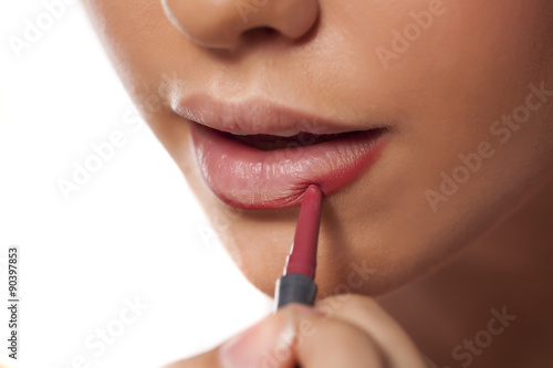 Bilde på lerret applying a lip liner