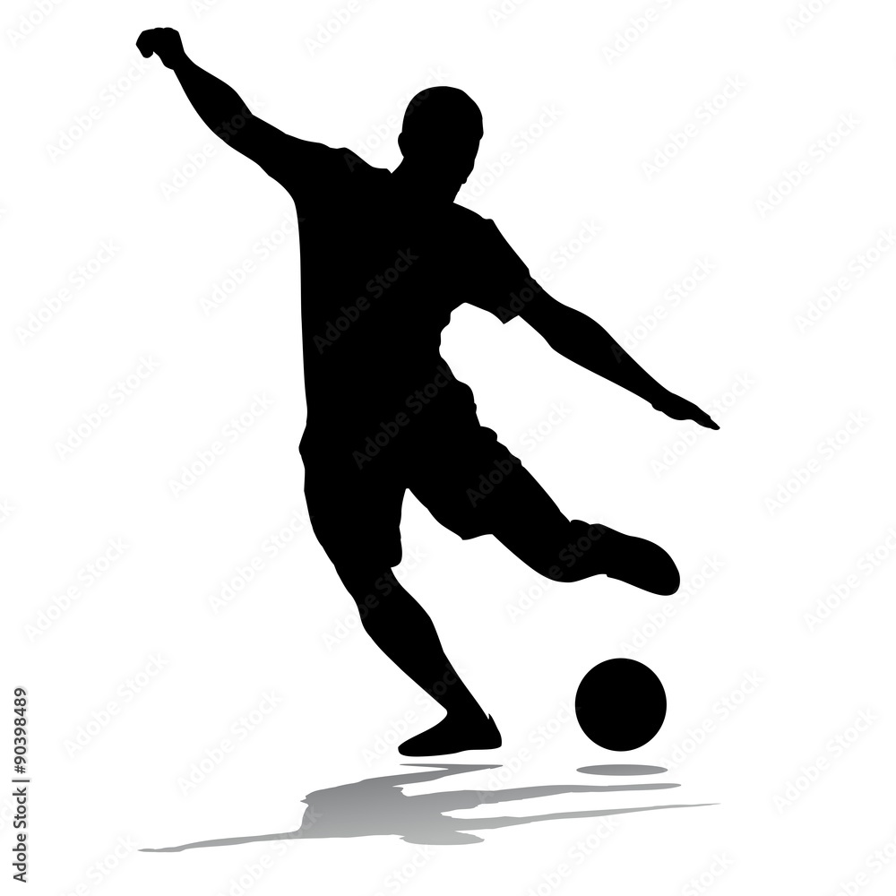 Obraz premium silhouette soccer player