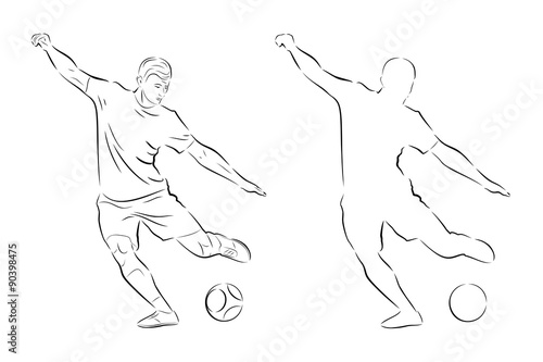 sketch soccer player