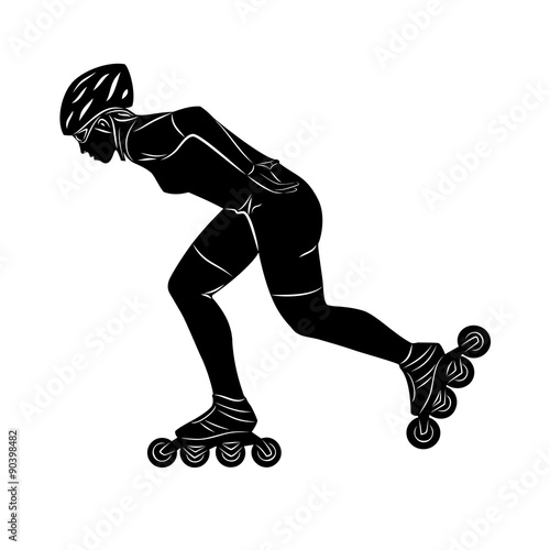 silhouette inline skater