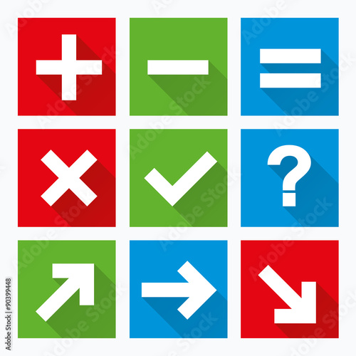 Hinweis icon set Farbe