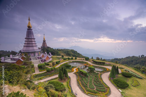 Two pagodas on the peak