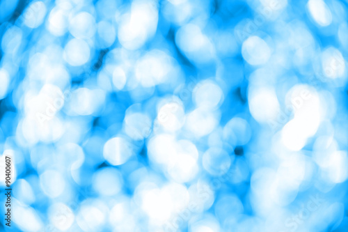 Bokeh blue Abstract blurred light background
