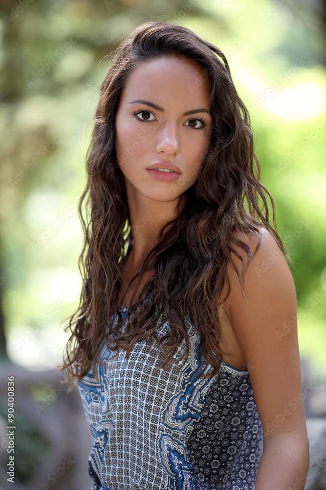 Outdoors portrait of attractive girl Outdoors portrait of attractive girl