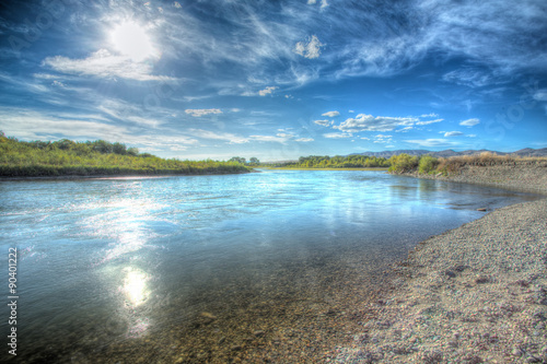 Sunset over the Missouri Headwaters State Park.