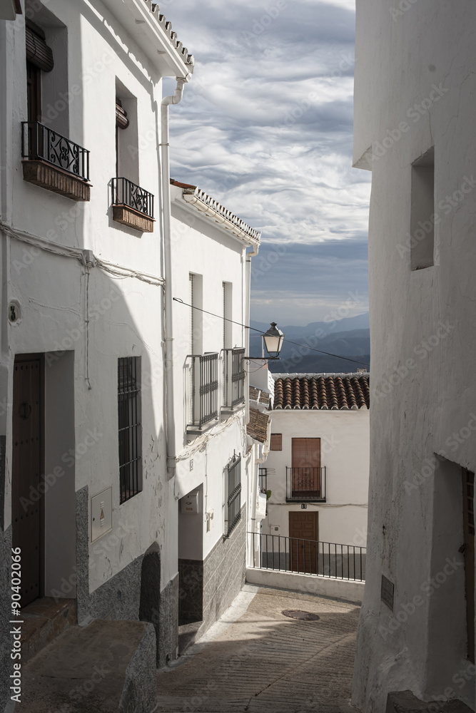 Arquitectura rural de las calles del municipio de Yunquera en la provincia de Málaga