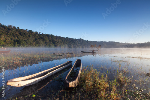 Beautiful scenery at Tamblingan Lake of Bali, Indonesia. photo