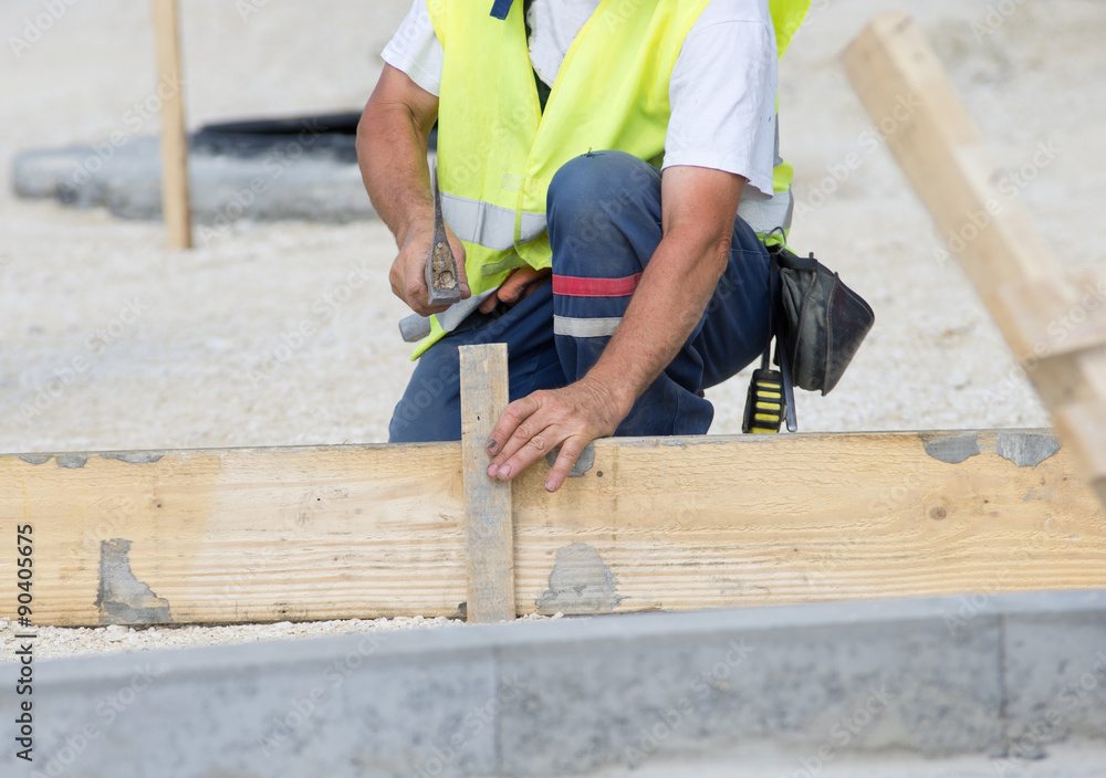 Worker with hammer