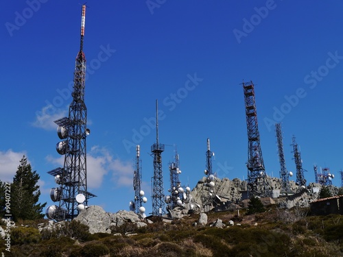 Tableau sur toile Funkmasten auf Sardinien