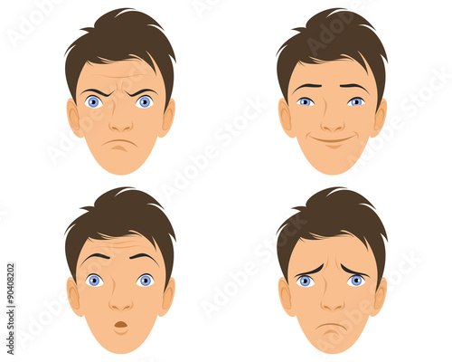 Four human faces