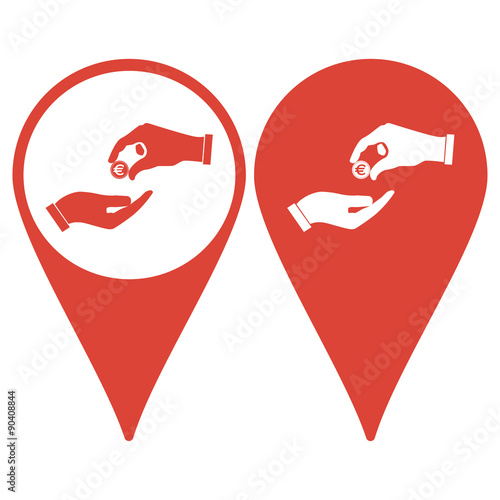  give alms Flat icon