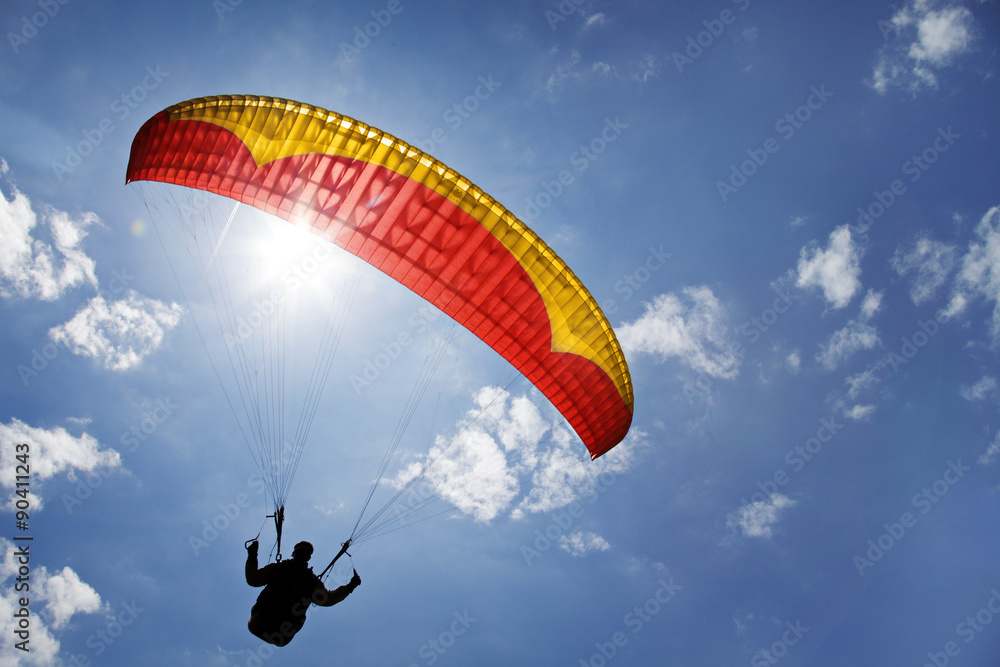 paraglider - obrazy, fototapety, plakaty 