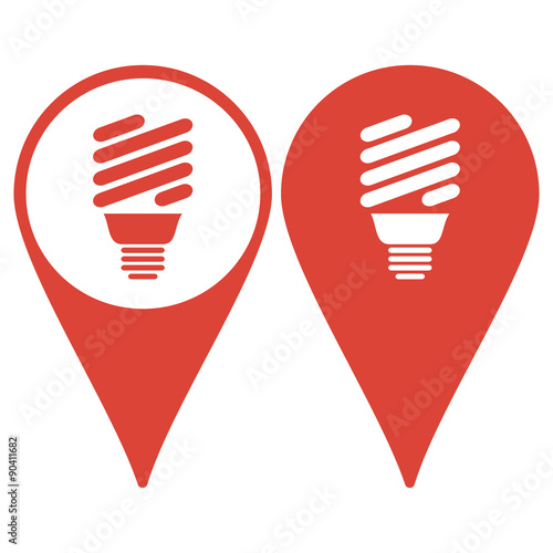 Vector energy saving fluorescent light bulb icon