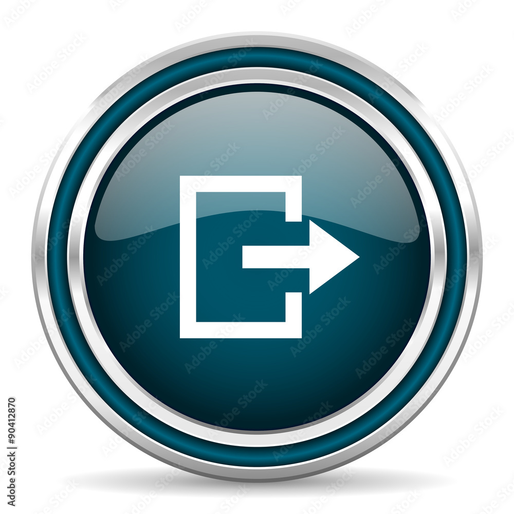 exit blue glossy web icon exit blue glossy web icon