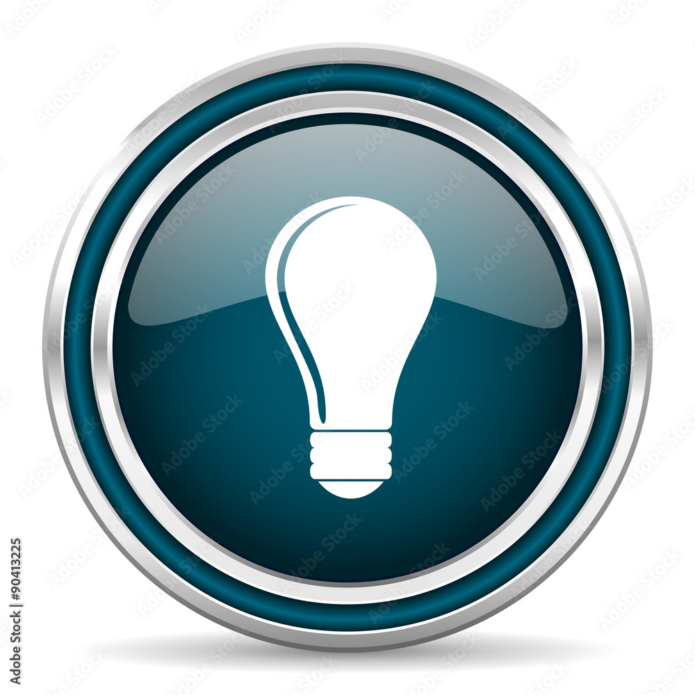bulb blue glossy web icon bulb blue glossy web icon