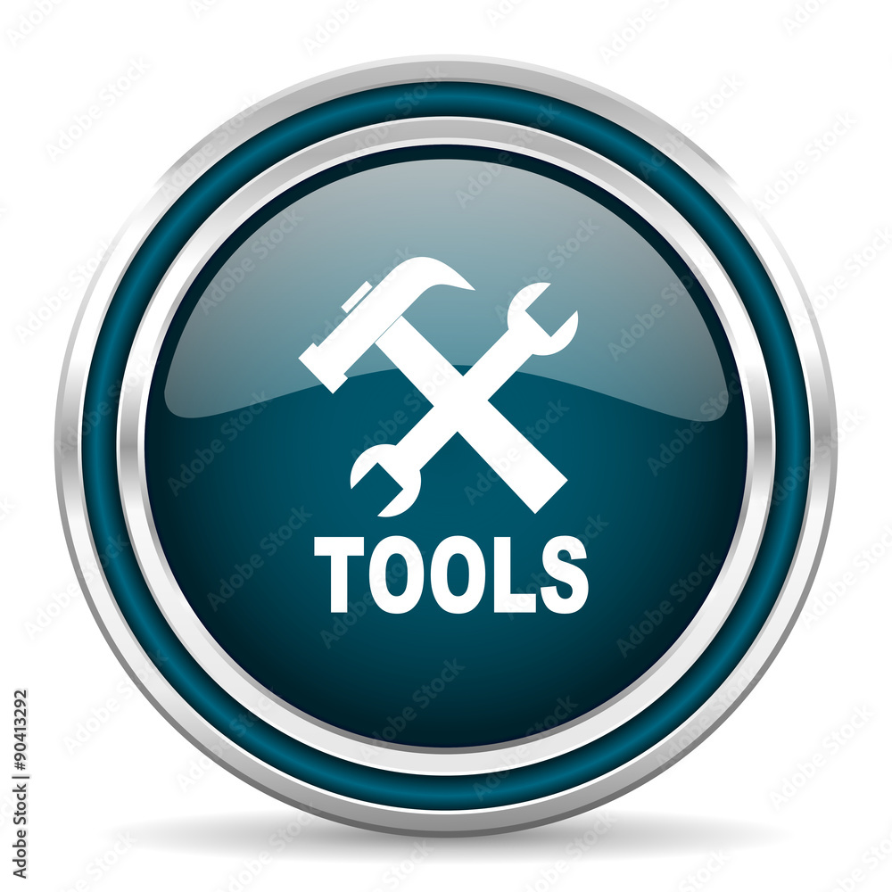 tools blue glossy web icon tools blue glossy web icon