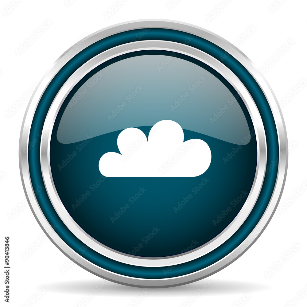 cloud blue glossy web icon cloud blue glossy web icon