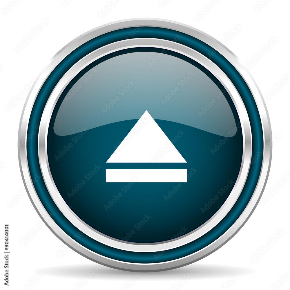 eject blue glossy web icon eject blue glossy web icon