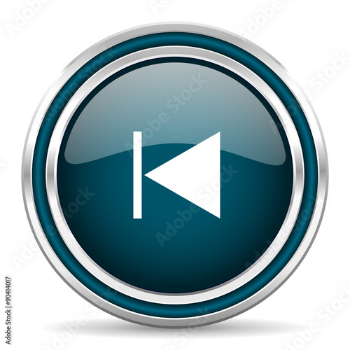 Free Download prev blue glossy web icon - GFXLoad