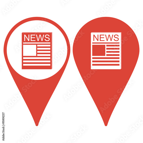 Flat  icon of news