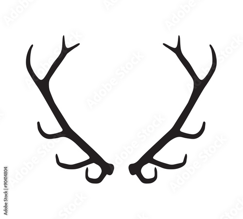 black silhouette of antlers