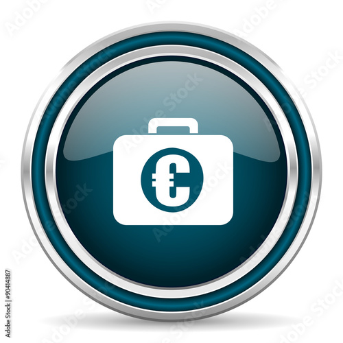 financial blue glossy web icon