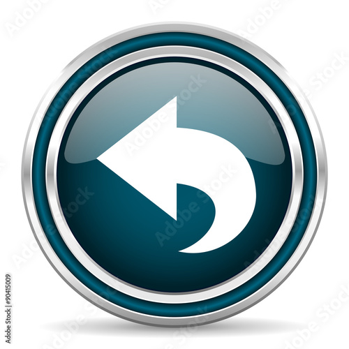 Free Download back blue glossy web icon - GFXLoad