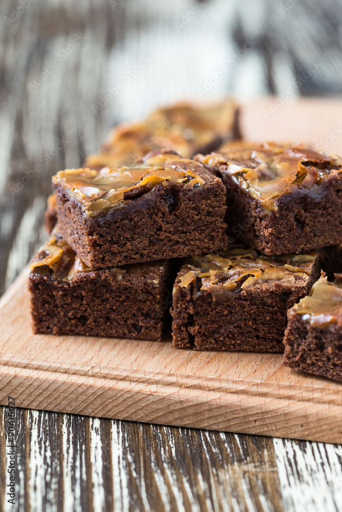 Homemade caramel chocolate brownies Homemade caramel chocolate brownies