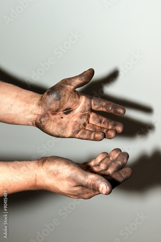 oily hands