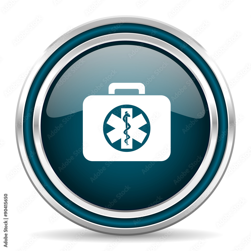 rescue kit blue glossy web icon rescue kit blue glossy web icon