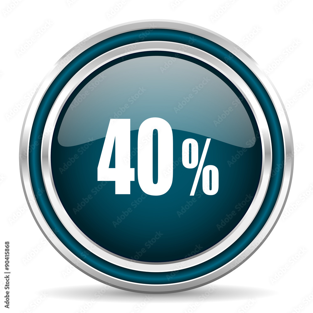 40 percent blue glossy web icon 40 percent blue glossy web icon