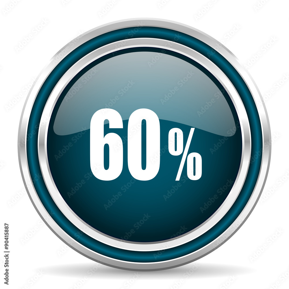 60 percent blue glossy web icon 60 percent blue glossy web icon