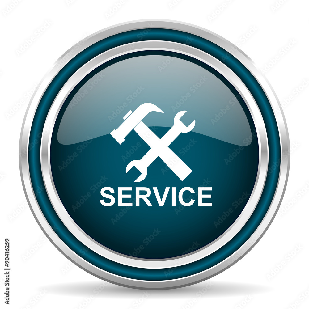 service blue glossy web icon service blue glossy web icon