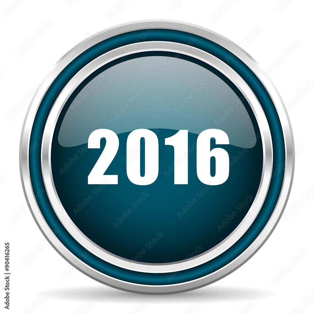 year 2016 blue glossy web icon year 2016 blue glossy web icon