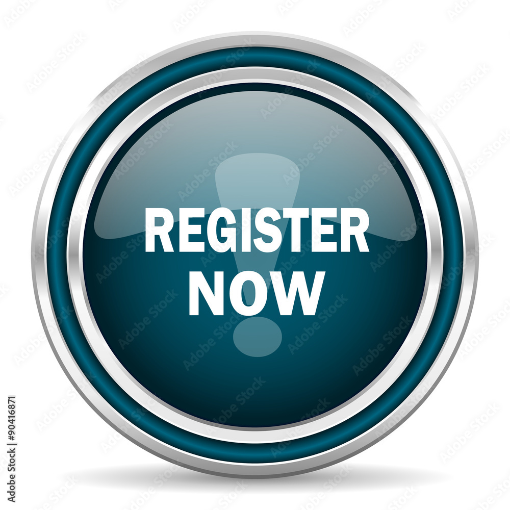 register now blue glossy web icon register now blue glossy web icon