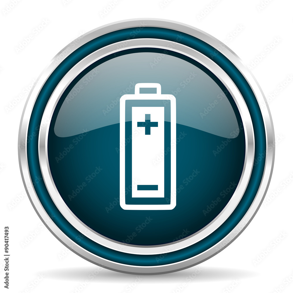battery blue glossy web icon battery blue glossy web icon