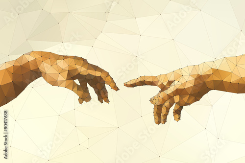 Abstract God's hand vector illustration