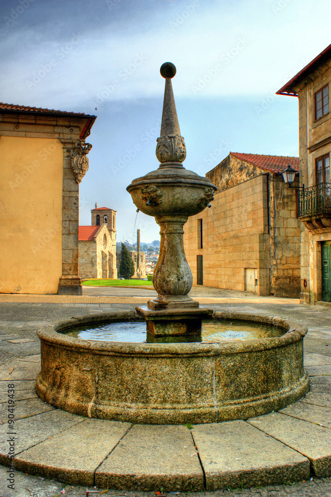 Fountain square in Barcelos, Portugal