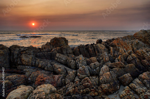 Sunset beach in North of Portugal