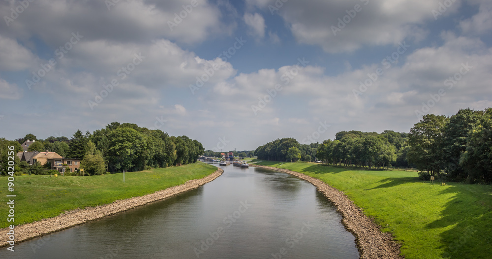 Panoramic view of the river IJssel near Deventer, Holland Panoramic view of the river IJssel near Deventer, Holland