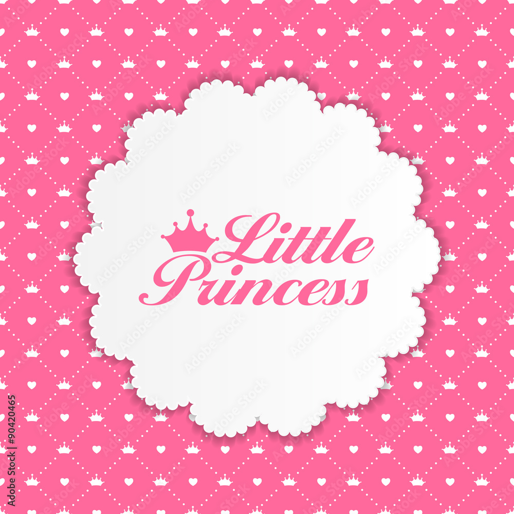 Little Princess Background Vector Illustration