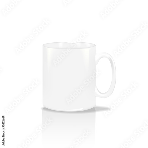 Photorealistic white cup