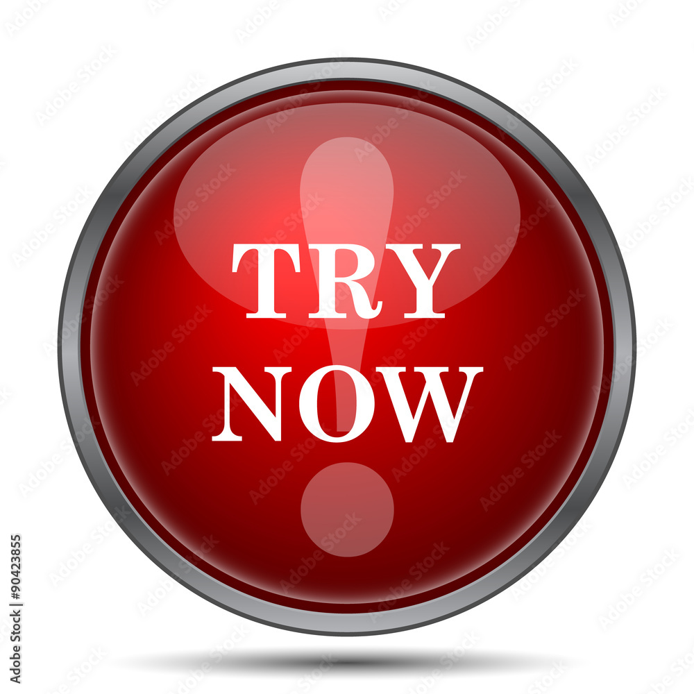 Obraz premium Try now icon