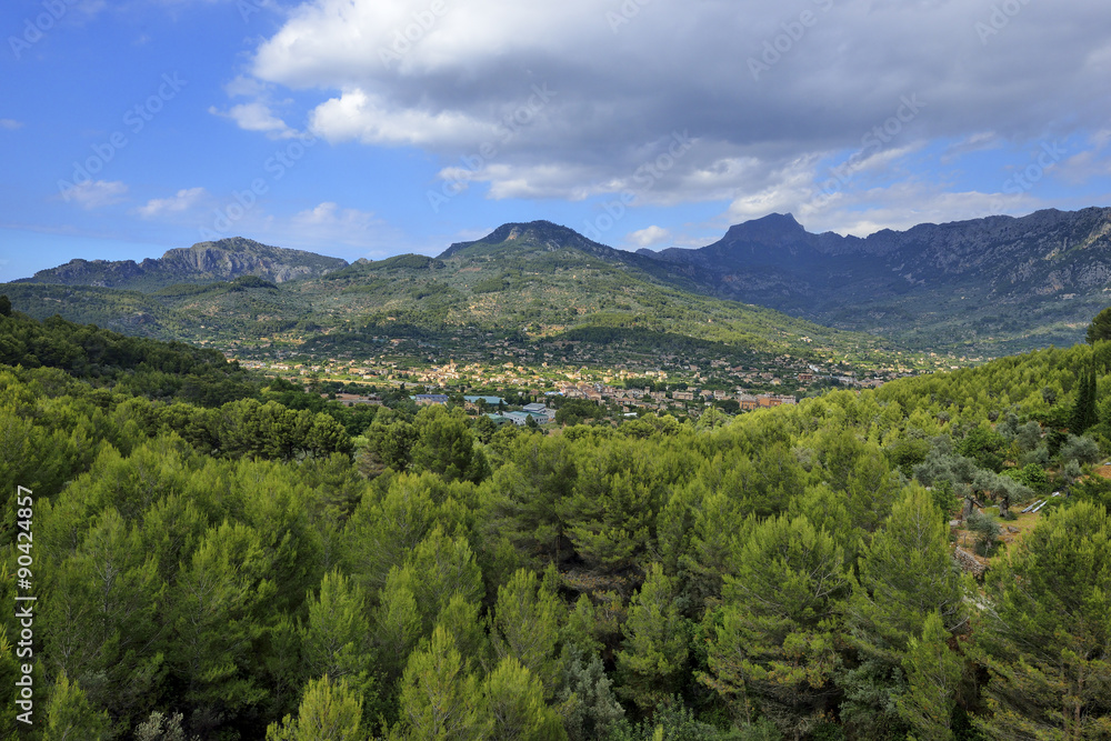 Tramuntana mountain range. Mallorca, Balearic islands, Spain in July.