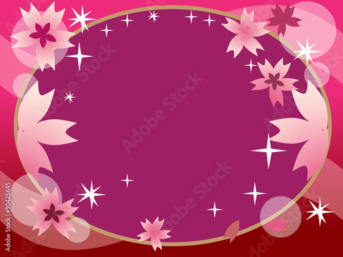 桜の円状枠