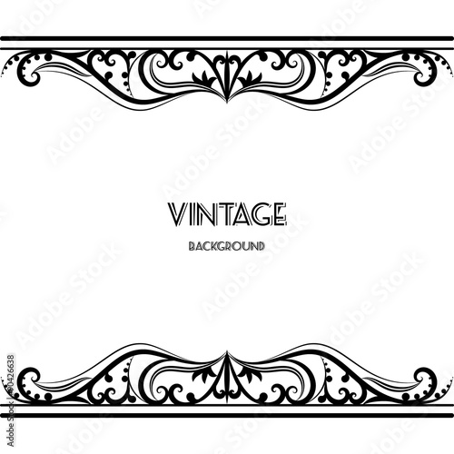 vintage background frame design black vector